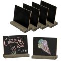 6 Pack Rustic Chalk Board Sign with Wood Stand for Wedding Decorations Signs Labels 6X5 inch Blackboard. 