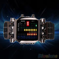 【S Elvey Trend Store】Unisex binary led digital date dial sport band wrist watch. 