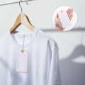 100 PCS Perforated Cotton Elastic Line Hang Tags Card White Paper Card Label Listing Classification Card Number Plate. 