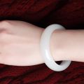 Outer Mongolia Bracelet White Jade Greenish White Jade Bracelet High Imitation Hetian Jade Qinghai Nephrite Special for Stall Gift Factory. 