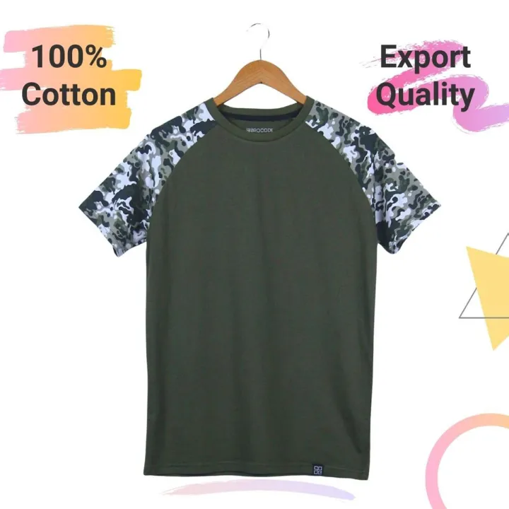 Half%20Sleeves%20T-shirt%20for%20men%20-%20Green%20-%20Image%203
