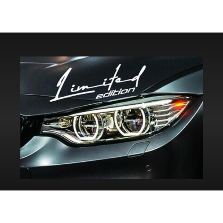 12inches (WHITE) limited edition sticker for cars bonnnet eyebrow,car exterior acessiories,bumper stickers and decals