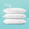 White Pillow Pack Of 3 (Three) PC Filling Imported Ball Fiber Polyester Size 17x27 Inch. 