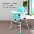 Portable Baby Chair 3 in 1 Convertible Baby High Chair, Feeding Chair High Chair with Dual Removable Tray & Seat Cusion, Recline Adjustable Backrest Multifunctional Portable Kids High Chair on Wheel, Baby Feeding Chair Toddler Chair Safe & Easy-to-Clean,|. 