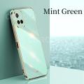 For Vivo Y21T Cover Fashion Shiny Plating Square Bumper Slim Phone Case Soft TPU Silicone Shockproof Protective Back Cover. 