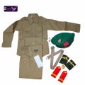 Complete Khaki School Scout Uniform with Khaki Belt, Batches and Shoulder Rank Patti / Foji Scout Uniform Khaki Color for Boys & Girls. 
