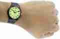 LG waterproof simple black silicone strap round shape male wrist watch. 