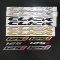 Honda Click 125i Emblem For Motorcycle Logo Black Gold Silver 3D Quality 2Pcs. 