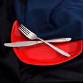 Kitchen accessories | Dinner set | Spoon set | 54-Piece Stainless Steel Cutlery Set for with Dotted Handles, Ergonomic Cutlery for 12 persons, Dishwasher Safe – Durable Flatware for Everyday Use | Available at Baitultijarat. 