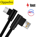 Oppsee Micro USB Type C Fast Charger Shape Cable for Sumsang Galaxy S21 S20 Huawei Type-c L Elbow Android Mobile Phone Wire. 