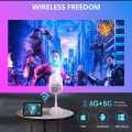 Android Projector TS-3 TS-6 native 720P 2GB/16GB Support 4K WiFi6 BT 90°Adjust Stand Height Adjustable Dustproof. 