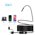 5.5mm/7mm HD 3 in 1 OTG Android Endoscope Camera Borescope IP67 Waterproof Sewer Industrial Mobile Endoscope Piping Endoscopy. 