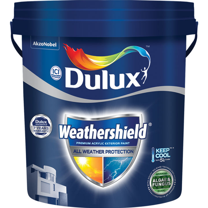 Dulux Weathershield Premium Acrylic Exterior Paint 16 Liter With 7 Years Dulux Assurance Warranty