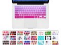HRH Gradient Rainbow Big Font Silicone English Keyboard Cover Keypad Skin Protector For Macbook Pro Retina 13 15 17 Before 2016. 