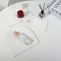 INS Wave Slate Photo Props Background Ornaments Pendulum Props Jewelry Cosmetics Storage Tray Lipsticks Bracelet taking picture Decoration Photography Display Stand. 
