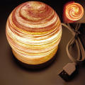 USB LED Night Light Galaxy Glass Ball Lamp 3D Planet Moon Lamp Home Decor. 