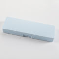 Storage Box, Unprinted Pastel Colour Plastic Matte Solid with Secure Snap-tight Lid, For School Office Art Supplies Cosmetics Jewellery, Holds up to 10 pens. 