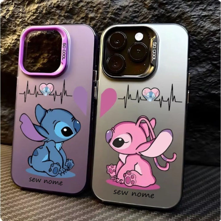realme Note 50 Note 60 60x C75 C65 C61 C63 C67 C55 Lilo Stitch Case Custom Name Matte Shockproof Cover Shell