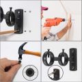 Curtain Rod Bracket, 4Pcs Double Curtain Rod Holder, Double Rod Brackets Hooks for Living Room Bedroom Curtain Rods. 