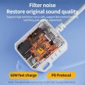 Plextone GS1 type c splitter, Type-c to 3.5mm handfree and type c charging, 60w fast charging, splitter for pubg. 