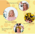 Pack of 6 Hair Rollers and Curlers with Clips - Hair sectioning clips pack of 6 - Self Grip hair roller with clips - Roller and clip - Velcro Hair rollers with clip - Hair styling - Hair curler - Magic roller - hair clip - Medium and large roller. 