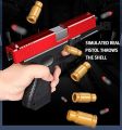 Toy Gun Cool Fake Gun Rubber Bullet Guns That Look Real Realistic Gun Ejecting Magazine Toy gun Cap Training Play Fun Unique Birthday Gift for Boys Girls Kids Children (Red). 