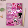 Barbie Aesthetic - A4 Spiral Notebook with Plastic Sheet. 