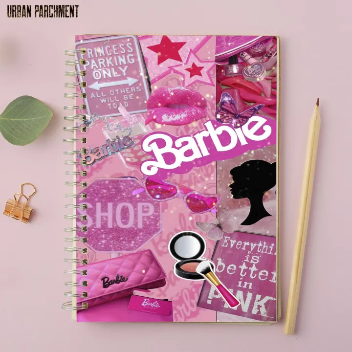 Barbie%20Aesthetic%20-%20A4%20Spiral%20Notebook%20with%20Plastic%20Sheet%20-%20Image%202