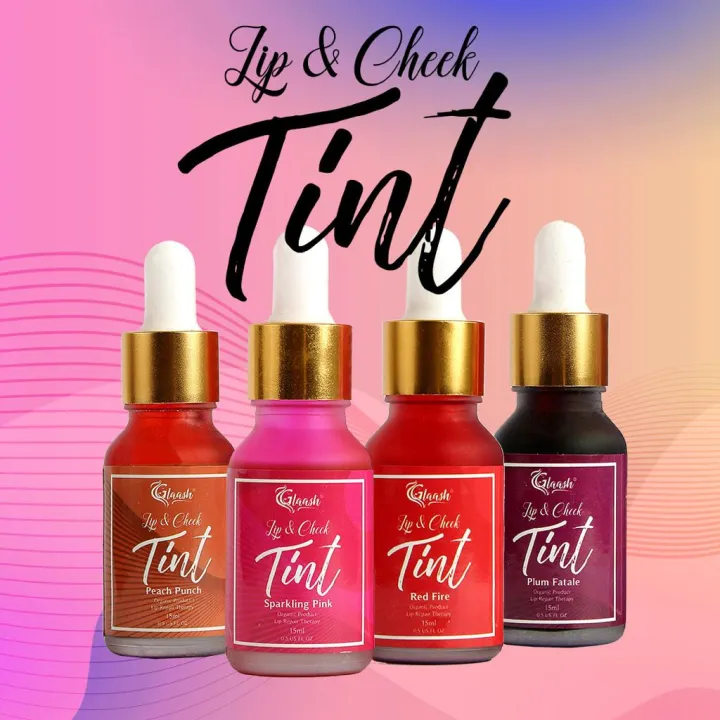 Glaash%20Lip%20&%20Cheek%20Tint%20Water%20Based%2015ml%20-%20Red%20Fire,%20Plum%20Fatale,%20Sparkling%20Pink,%20Peach%20Punch%20-%20Image%204