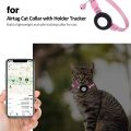 Cat Collar, for Apple Air Tag Cat Collar, in 3/8Inch Width Black. 