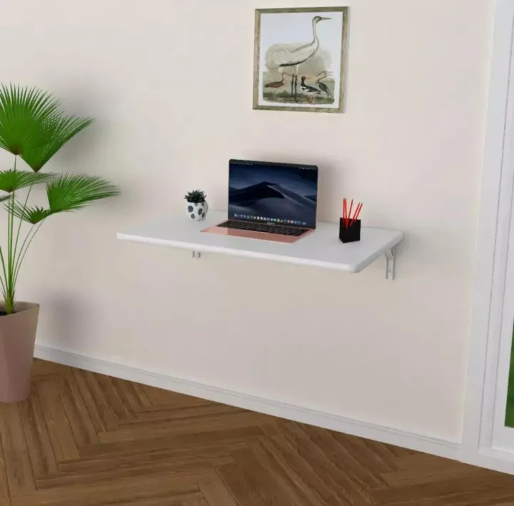 Foldable%20Wooden%20Wall%20Mount%20Laptop%20Table/Computer%20Table/Dvd%20Player%20Table%20Rack%20With%20White%20Foldable%20Brackets/Smart%20Office%20Table%20-%20Image%204