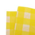 2 Pack Yellow and White Gingham Pattern Yellow and White Gingham Tablecloth 54 X 108 Inches Rectangle Desktop Decoration Plastics Waterproof & Wrinkle Checkered Background Disposable Plastic Tablecloth For Birthday Party. 