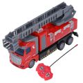 RC Fire Truck Chargeable with LED light rescue ladder controller gifts toys for kids and boys. 