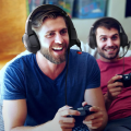 Gaming Headphones with Microphone for Nintendo Switch PS5 PS4 PC BLUE Gaming Headsets Over Ear Noise Canceling Mic Wired Mode for Xbox PC. 