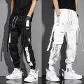 High Waist Men's Trousers Comfortable Breathable Hop Cargo Pants Polyester Sweatpants for Daily Wear Urban Fashion Dance Apparel Youth Clothing Street Dancing. 