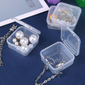 6Pcs Small Boxes Square Transparent Plastic Jewelry Storage Case Finishing Container Packaging Storage Box for Earrings Rings. 