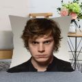 New Evan Peters Pillow Cover Bedroom Home Office Decorative Pillowcase Square Zipper Pillow Cases Satin Fabric Eco-Friendly 0509. 