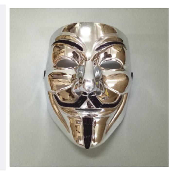 Silver - Halloween Vendetta Masquerade Horror Mask Hacker Male/Female V Character Vendetta Mask