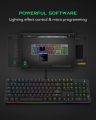 Black Shark RGB Mechanical Gaming Keyboard LED Backlit Wired Keyboard with Blue Switches, Fully Programmable, Anti-Ghosting 104 Keys for Desktop PC, Sixgill K2. 