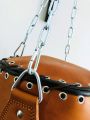 100cm - VINTAGE TAN LEATHER BOXING GYM PUNCH BAG - RETRO. 