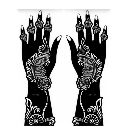 Mehandi stickers ,Mehendi Stickers for Girls,Women and Kids, Henna stencils, Henna stickers ( NW 0007 )