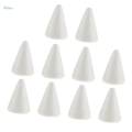 20Pcs 68mm White Cone Shape Styrofoam Foam Craft Polystyrene Material DIY. 