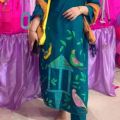 HAND PAINTING Dress New Customization  khaddar 2 piece color full dress unstitched fabric. 