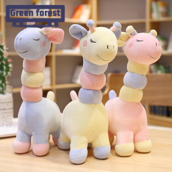 Huggable Giraffe Plushie Adorable Colorful Giraffe Plush Toy Soft