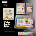 12-18-36 Colour hard brush markers in jar/hard case for drawing and painting. 