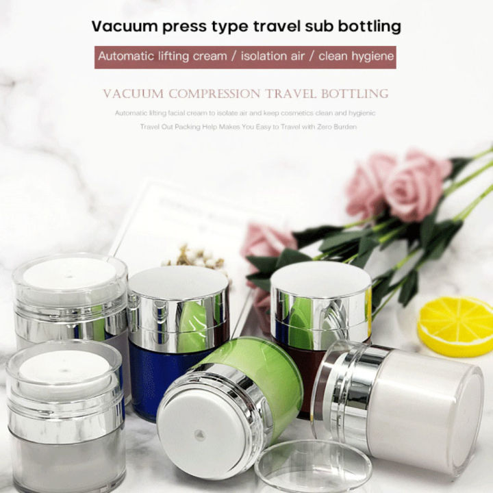 30ML Cosmetic Jar Acrylic Cream Refillable Cans Vacuum Bottle Press Style Cream Jar Vials Airless Bottles Cosmetic Container