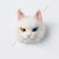 Ready Stock YOMICO Wool Felt Brooch Poke Cat Free Tool+Video Tutorial DIY Hand-Made Couple Gifts Wear Matching Charm Garfield Fold-Ear Short-. 
