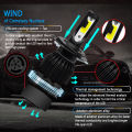 H4 1500W 225000LM COB Car LED Headlight Hi/Lo beam Bulbs Kit 6000K Black. 