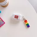 Lego Airpods 3 case with key chain soft transparent airppods 1 2 pro cover. 