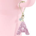 1Pc A-Z Shine Letter Pendant Accessories For Cup Pink Initial ID Keychain Handle Pendant For Girls Water Bottle Car Key Chain CDHBD. 